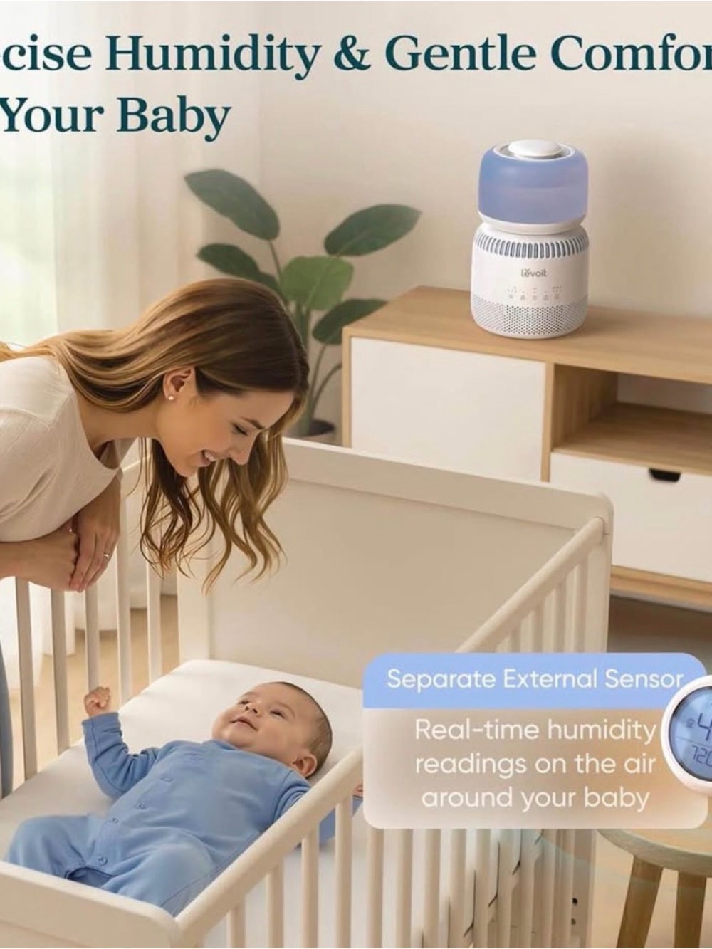 NEW Levoit Smart Humidifier & Diffuser with Color Night Light - White - Picture 2 of 6